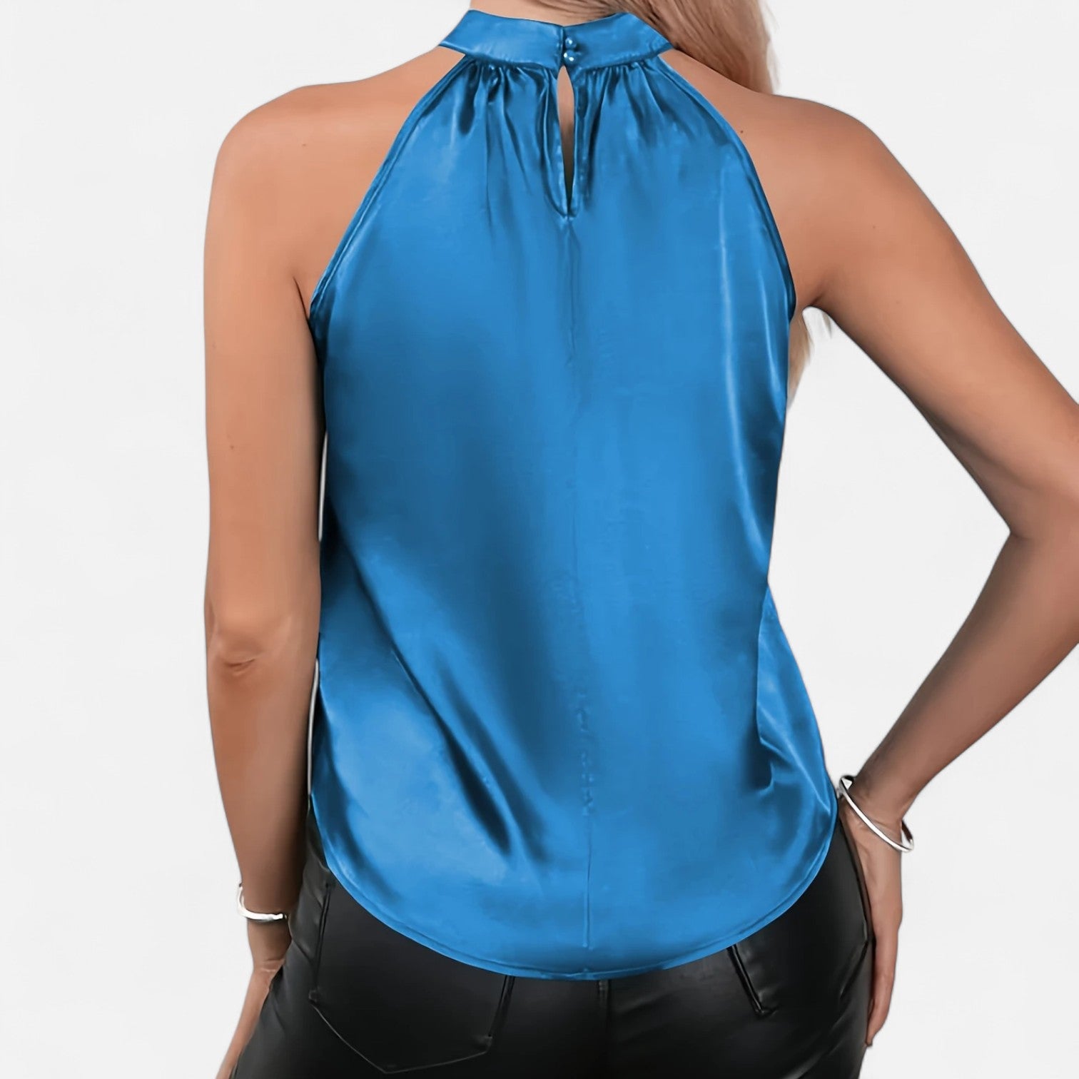 Dorevelle | Women’s Halter Blouse – Riviera Satin Classic