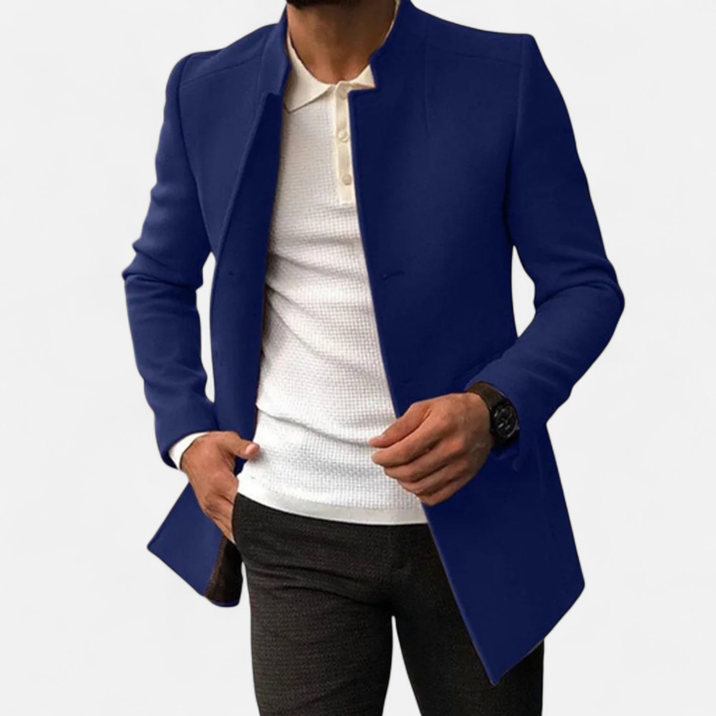 Dorevelle | Men’s Tailored Coat – Classic Solid Comfort
