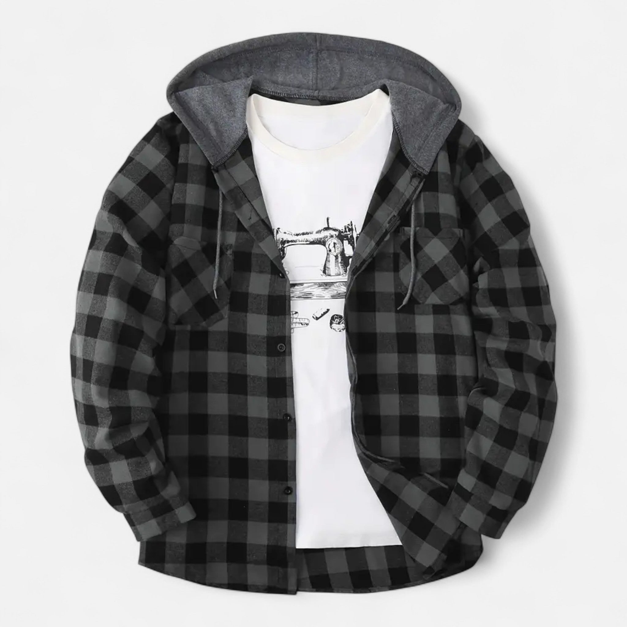 Dorevelle | Men’s Button-Up Hooded Sweater