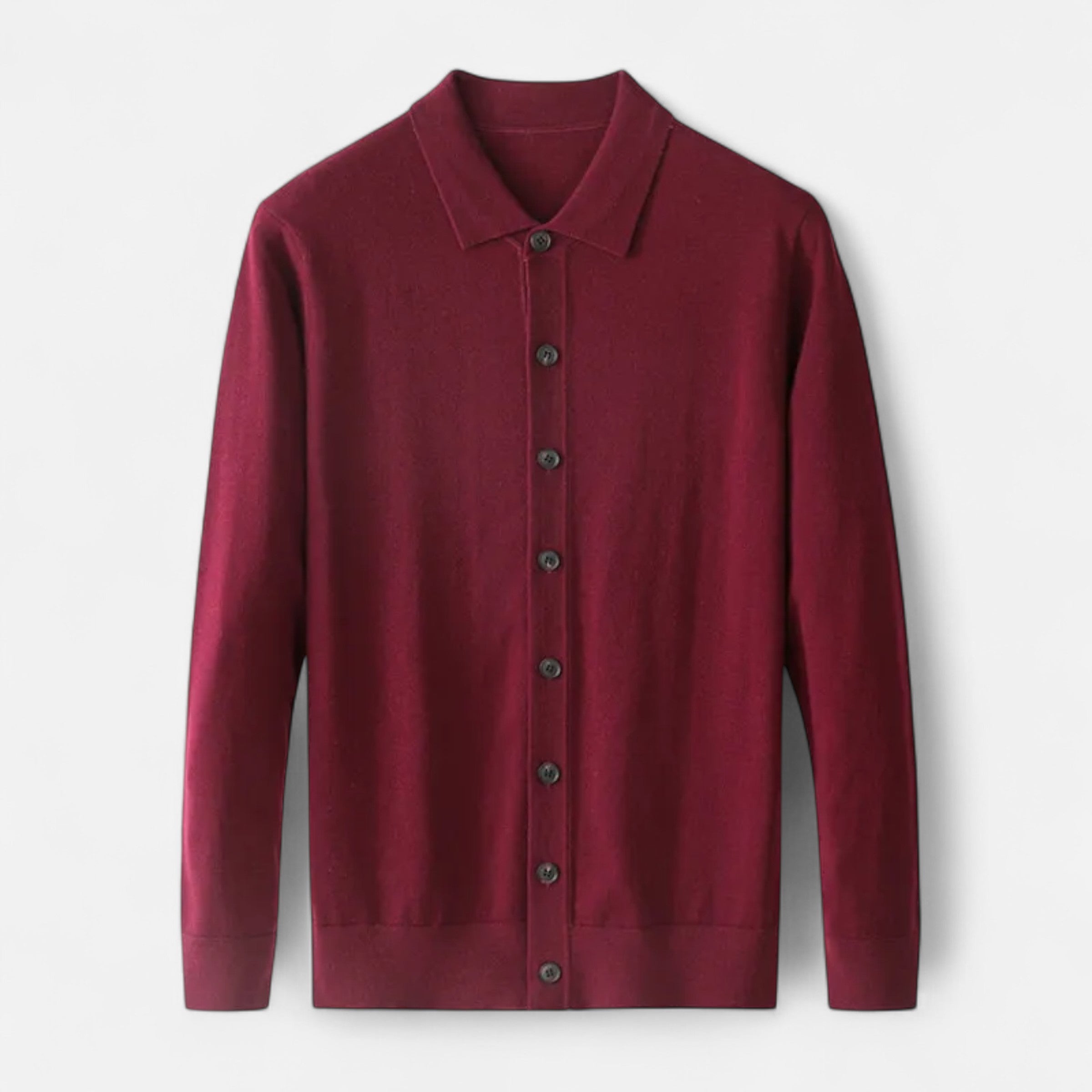 Dorevelle | Men’s Wool Sweater – Fine Yarn Button-Up Classic