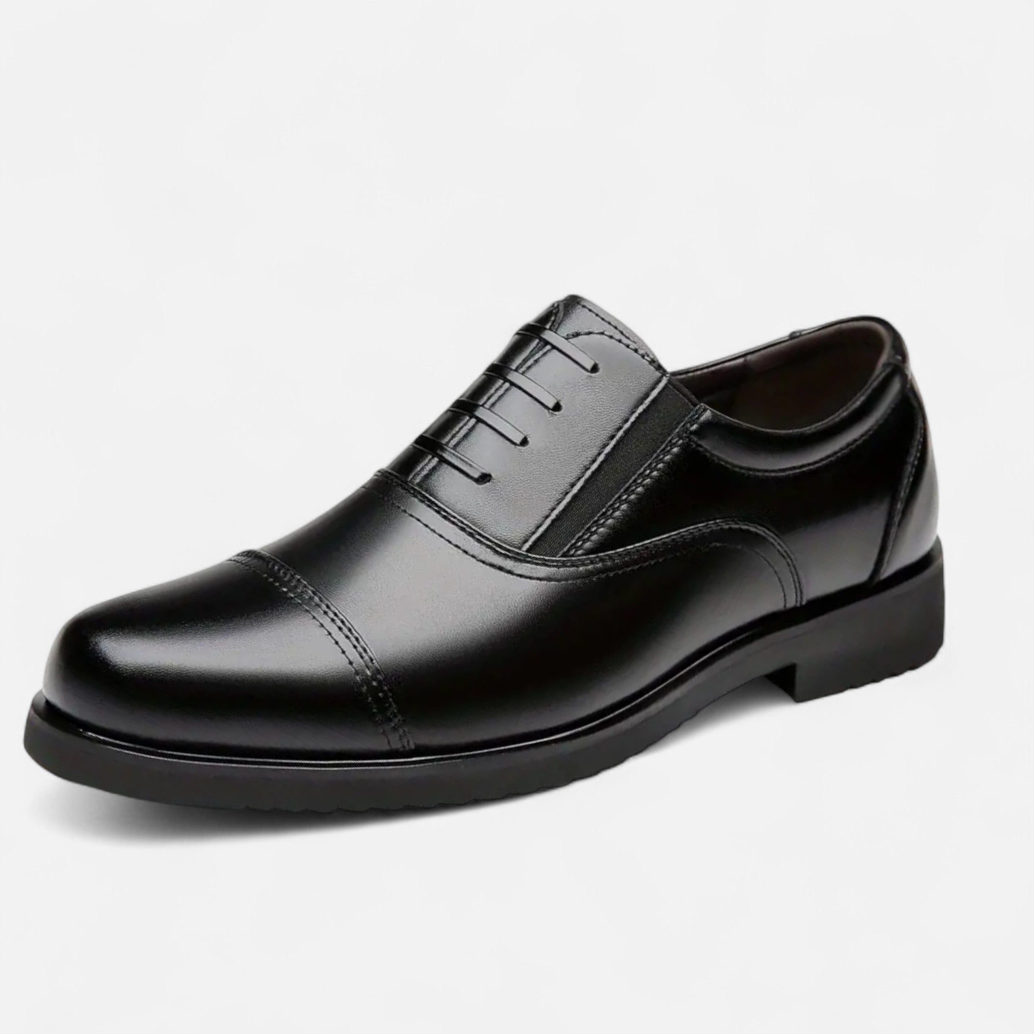 Dorevelle | Men's Sleek Faux Leather Lace-Up Shoes