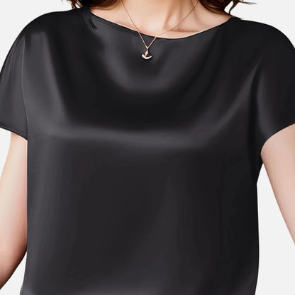 Dorevelle | Women’s Satin Blouse – Short Sleeve Classic