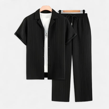 Dorevelle | Men’s Linen Set – Riviera Button-Up Ease
