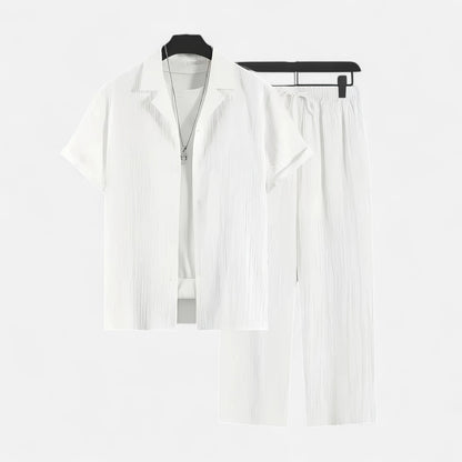 Dorevelle | Men’s Linen Set – Riviera Button-Up Ease