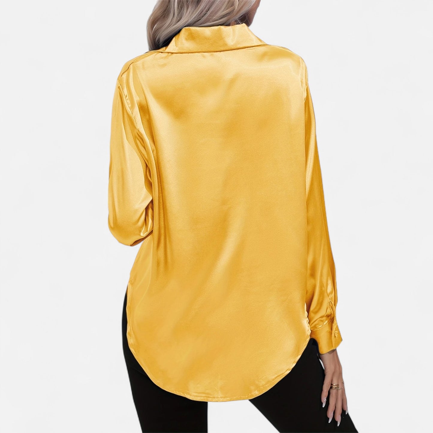 Dorevelle | Women’s Satin Shirt – Heritage Collar Style