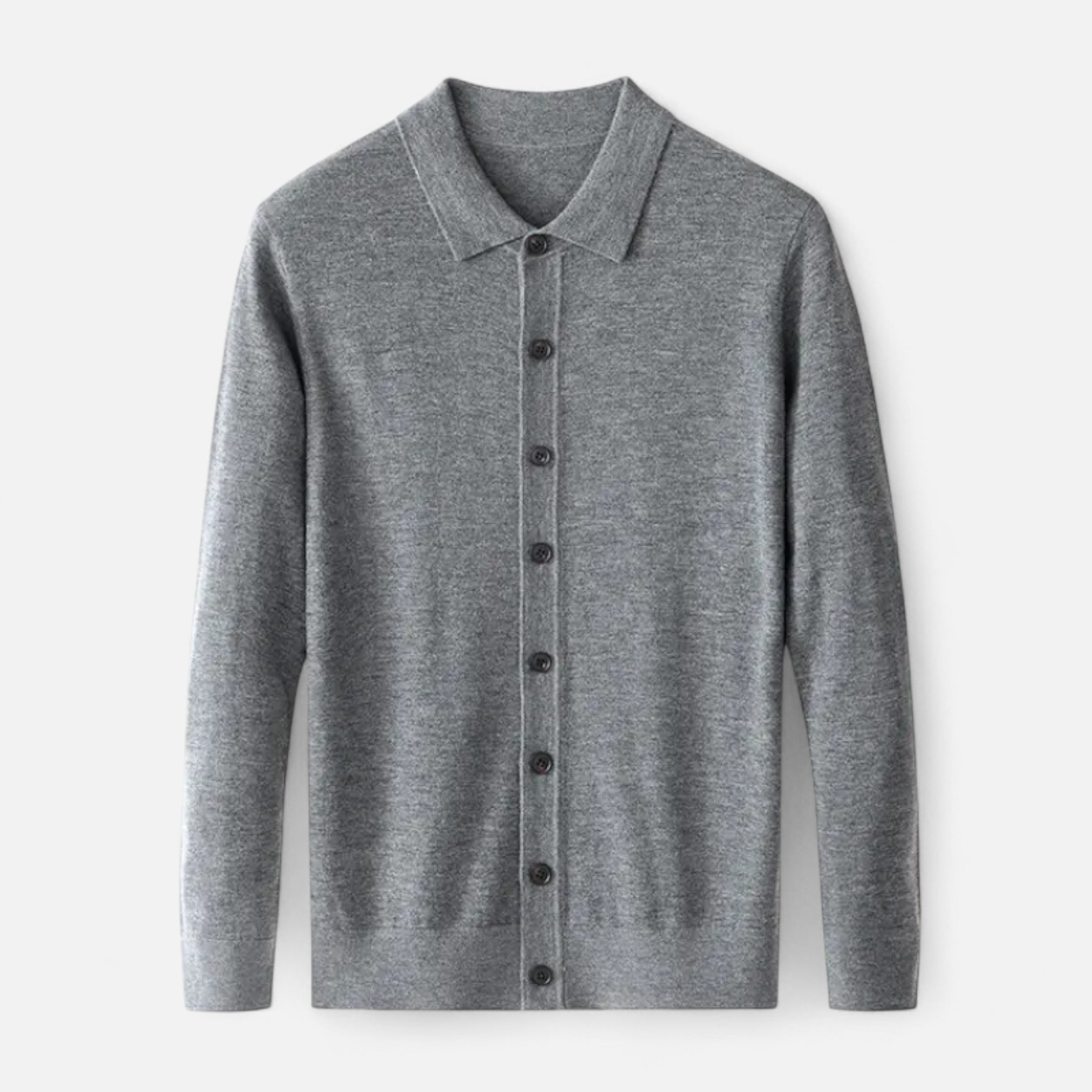 Dorevelle | Men’s Wool Sweater – Fine Yarn Button-Up Classic