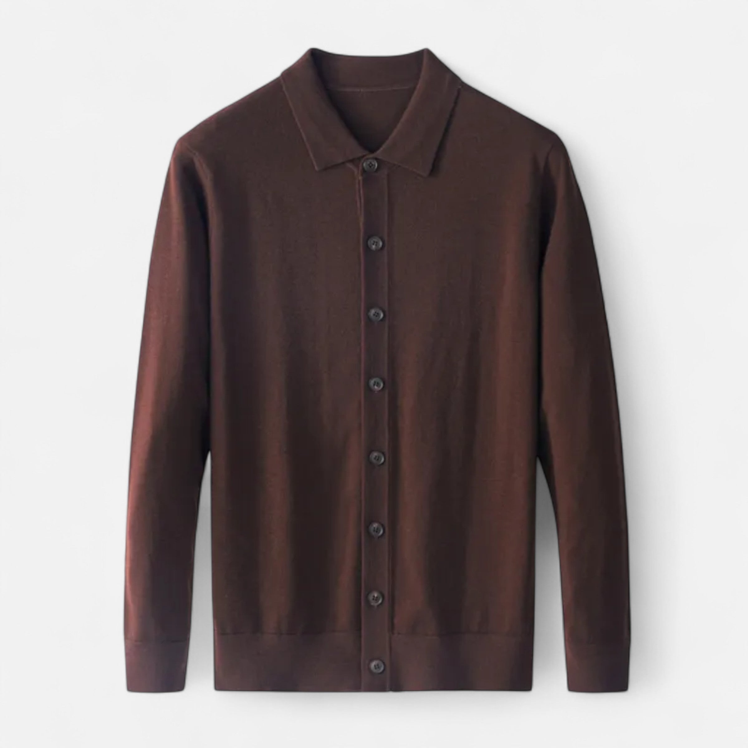 Dorevelle | Men’s Wool Sweater – Fine Yarn Button-Up Classic