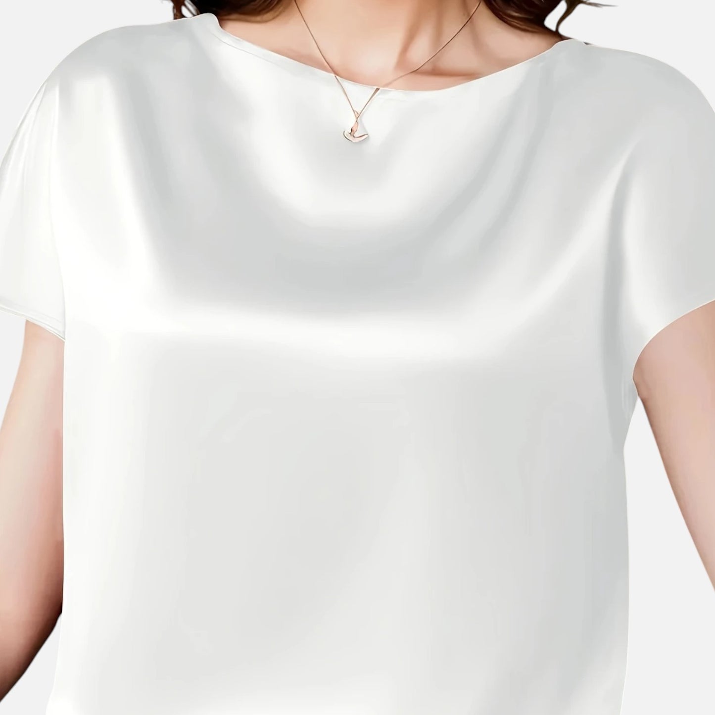 Dorevelle | Women’s Satin Blouse – Short Sleeve Classic