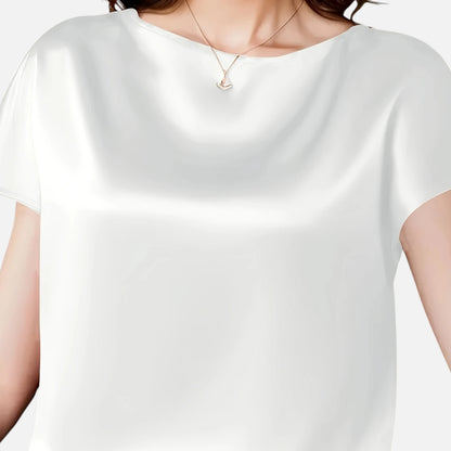 Dorevelle | Women’s Satin Blouse – Short Sleeve Classic