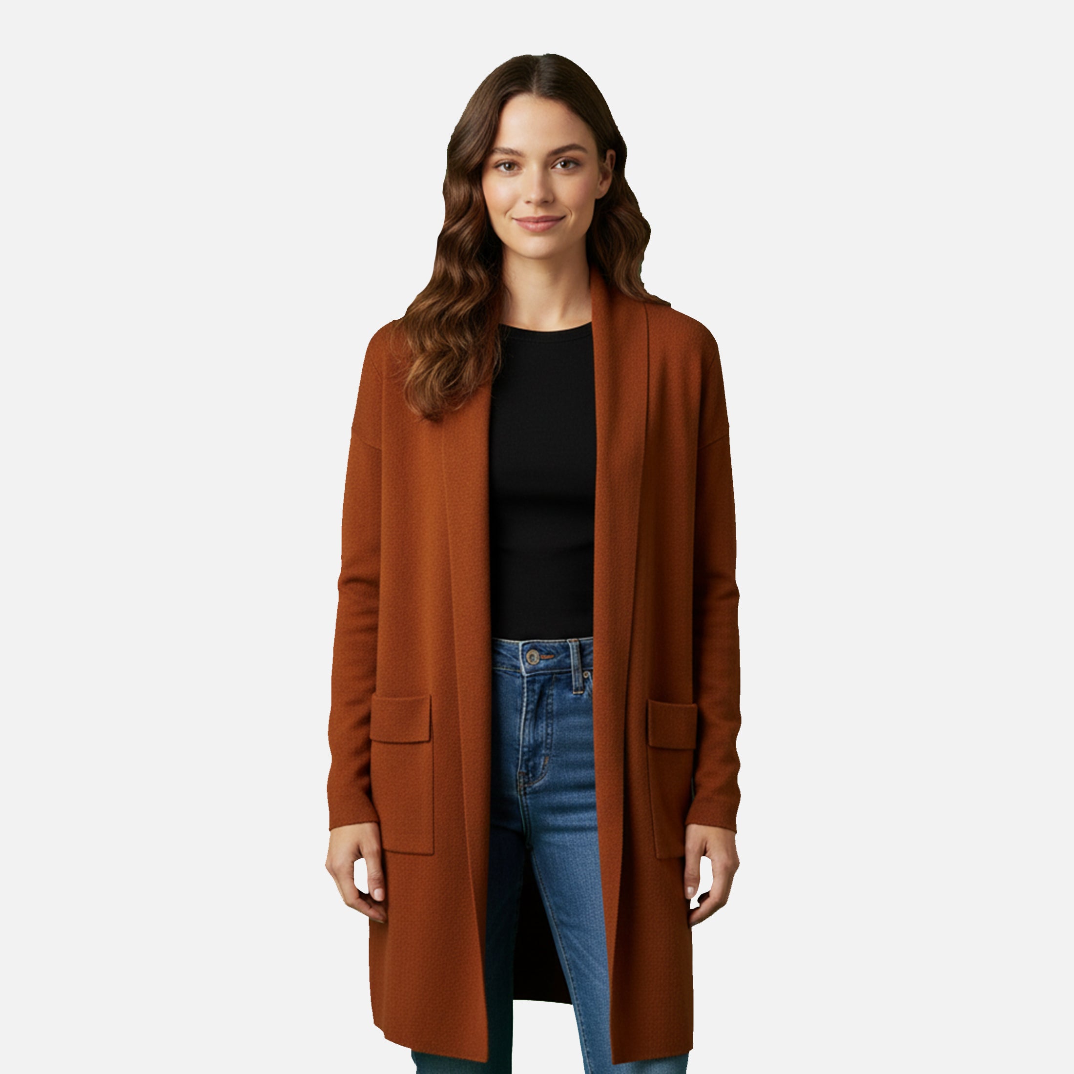 Dorevelle | Women’s Long Knit Cardigan – Effortless Layered Elegance