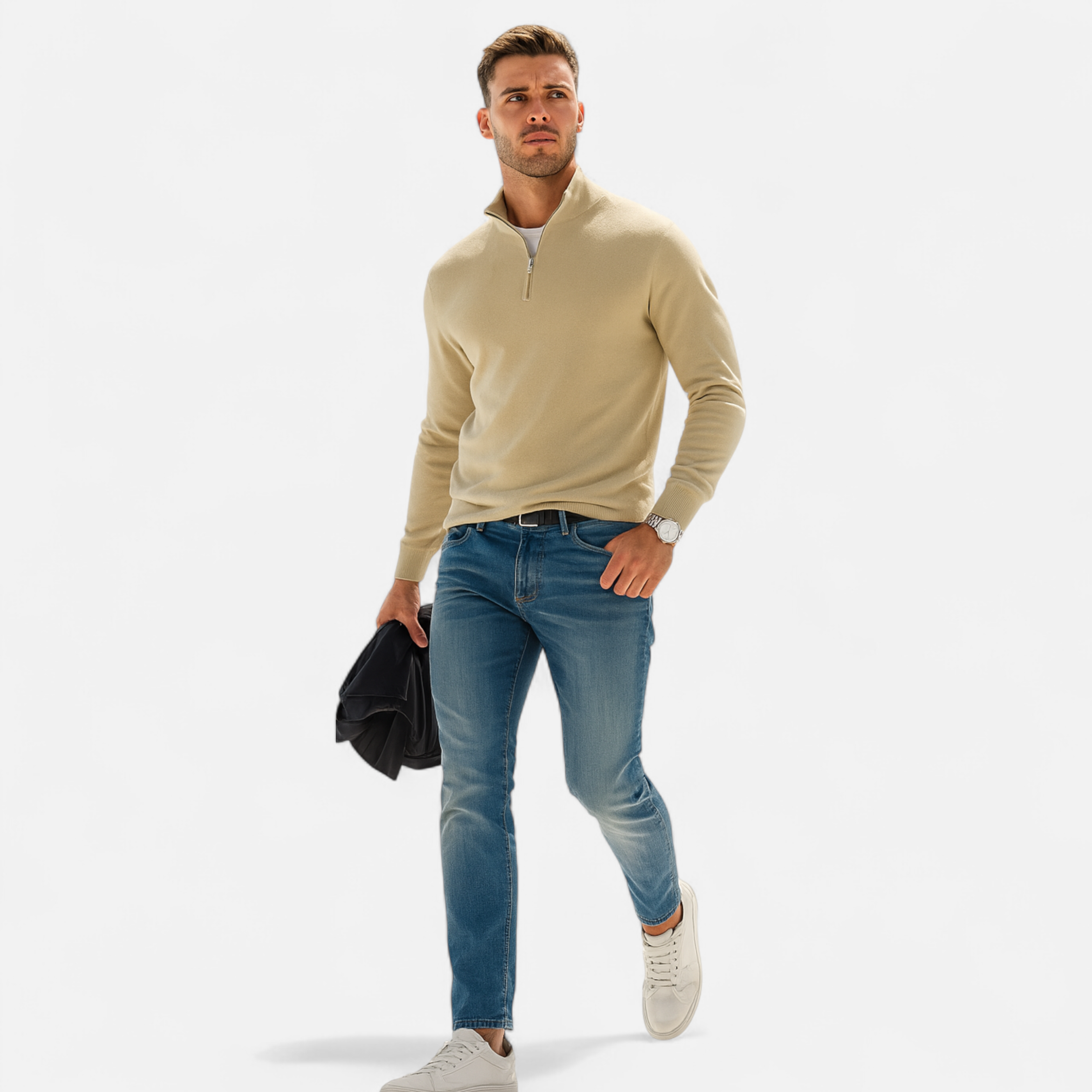Dorevelle | Men’s Half-Zip Sweater – Heritage Knit Elegance