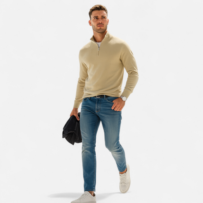 Dorevelle | Men’s Half-Zip Sweater – Heritage Knit Elegance