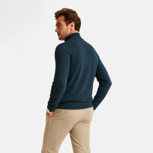 Dorevelle | Men’s Merino Wool Sweater – Half-Zip Heritage Style