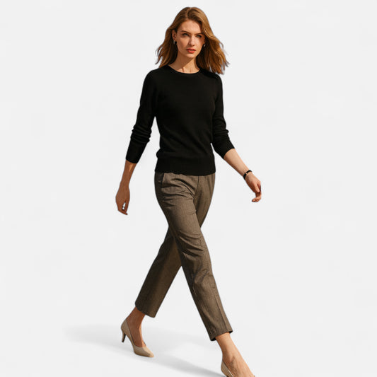 Dorevelle | Women’s Merino Wool Sweater – Timeless O-Neck Elegance