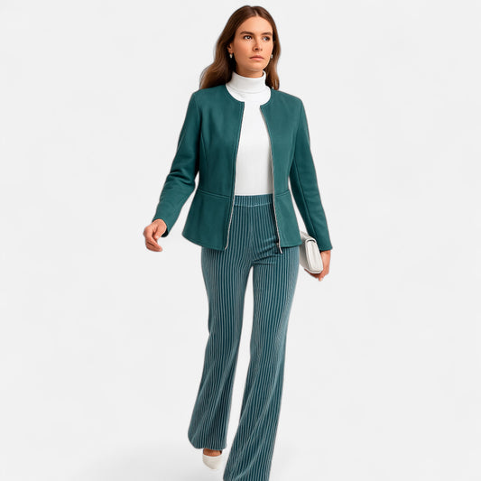 Dorevelle | Women’s Cropped Jacket – Slim Zip-Up Elegance