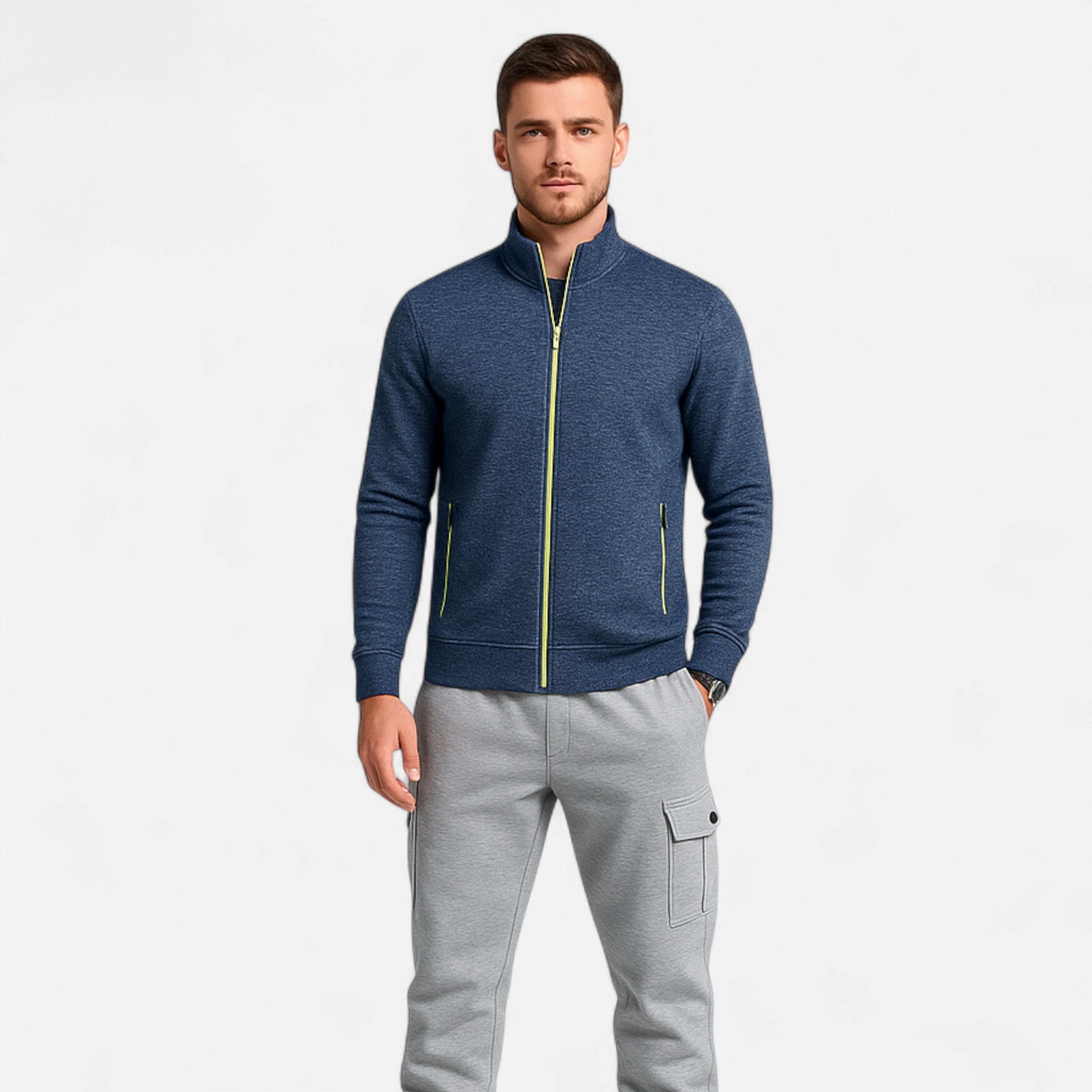 Dorevelle | Men’s Zip Cardigan – Classic Autumn Winter Knit
