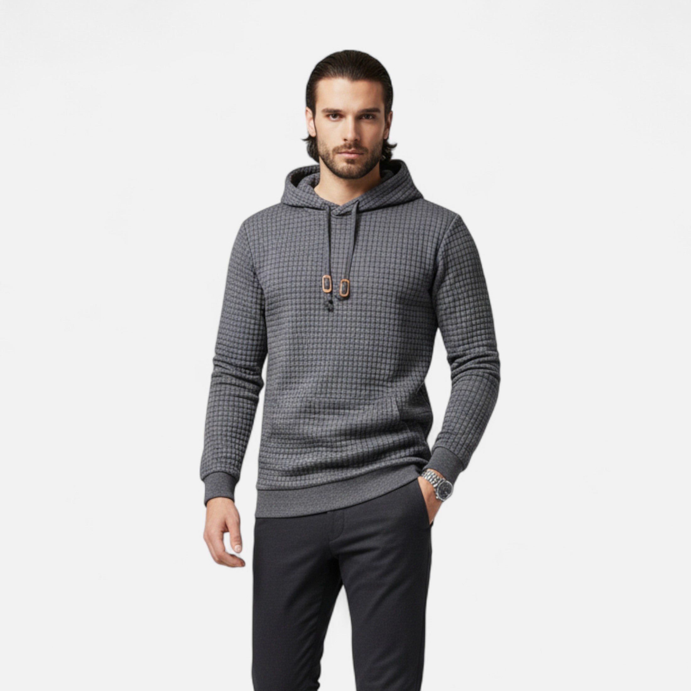 Dorevelle | Men’s Knit Hoodie – Athletic-Inspired Heritage Style