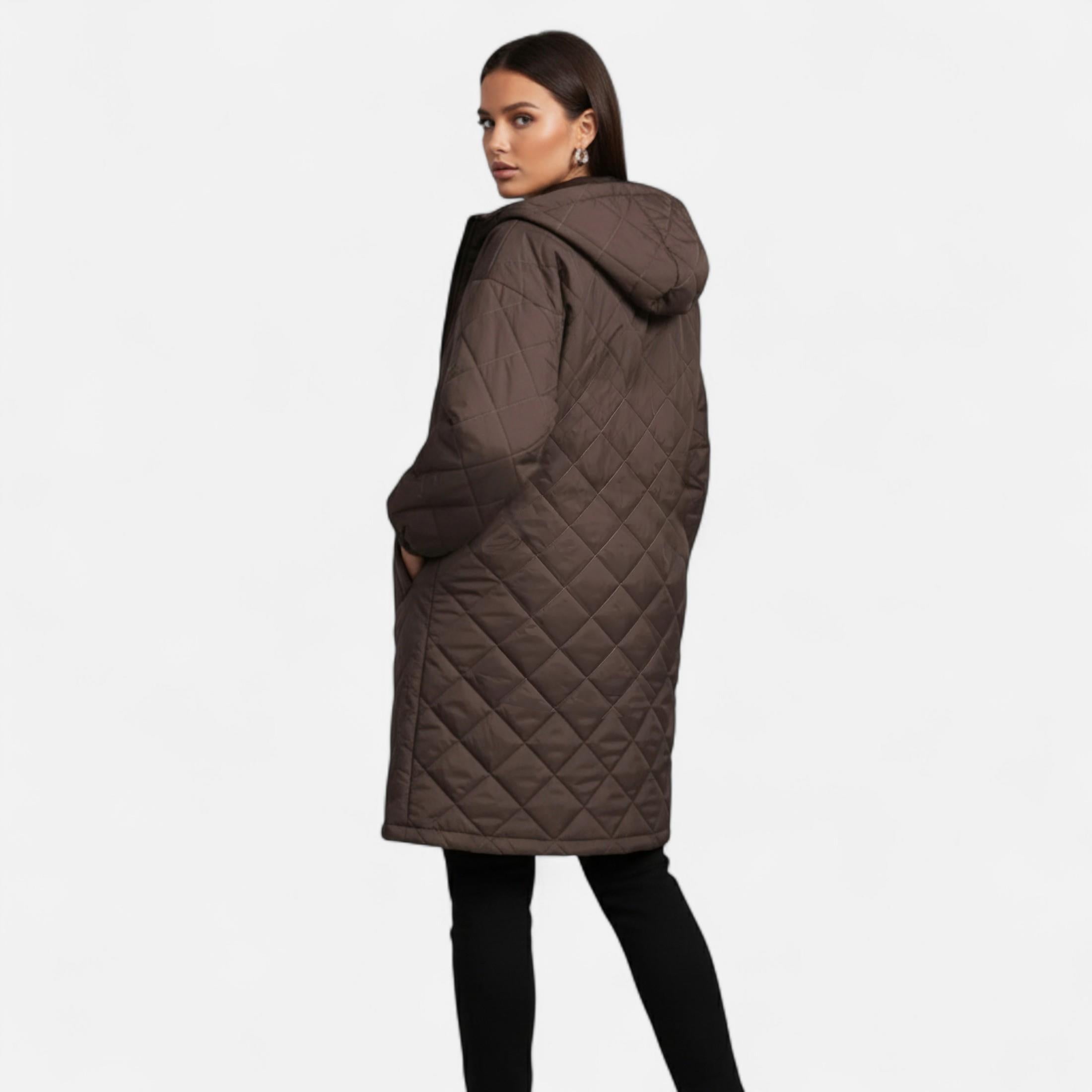Dorevelle | Women’s Quilted Hooded Jacket – Autumn Winter Elegance