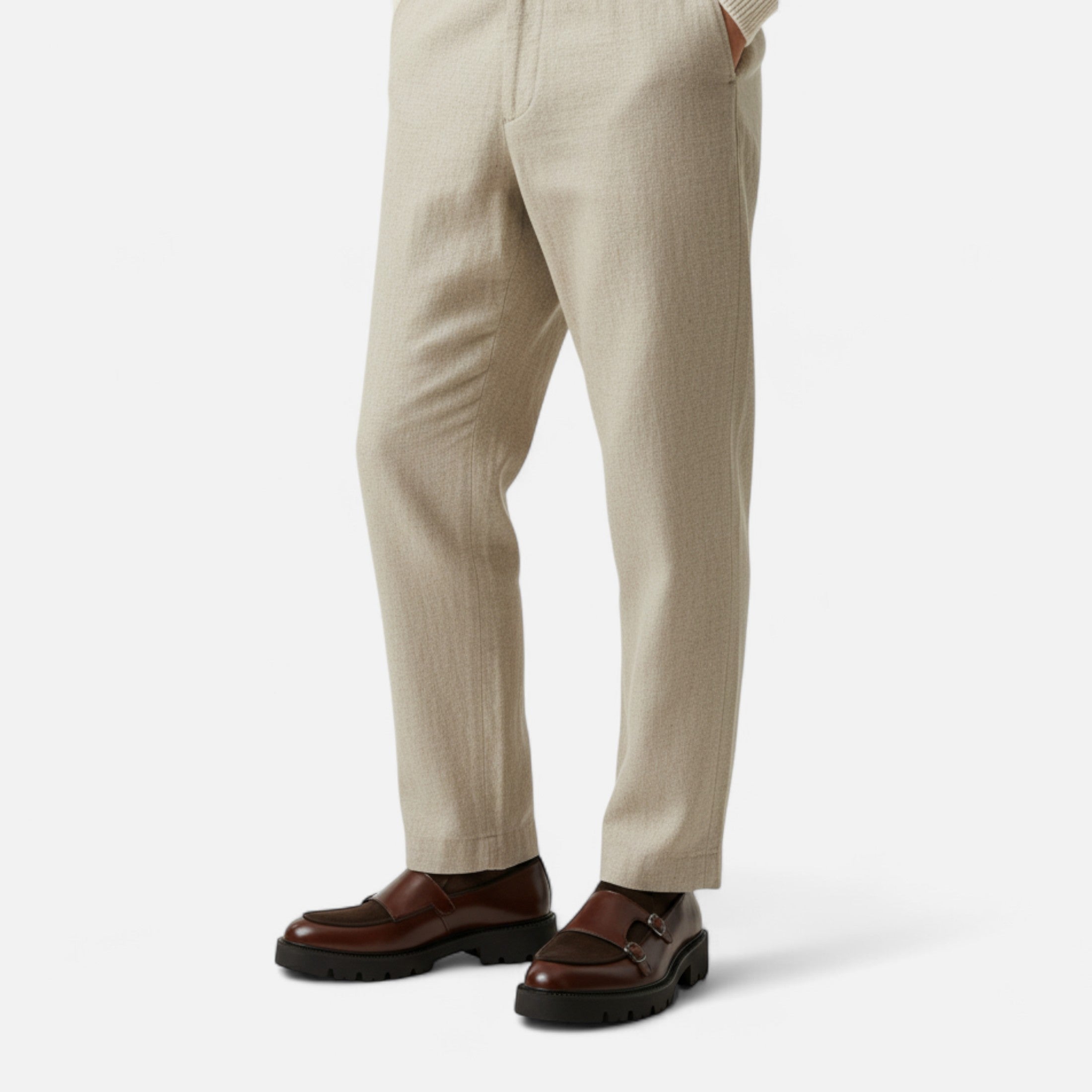 Dorevelle | Men’s Leather Loafers – British Thick-Soled Elegance