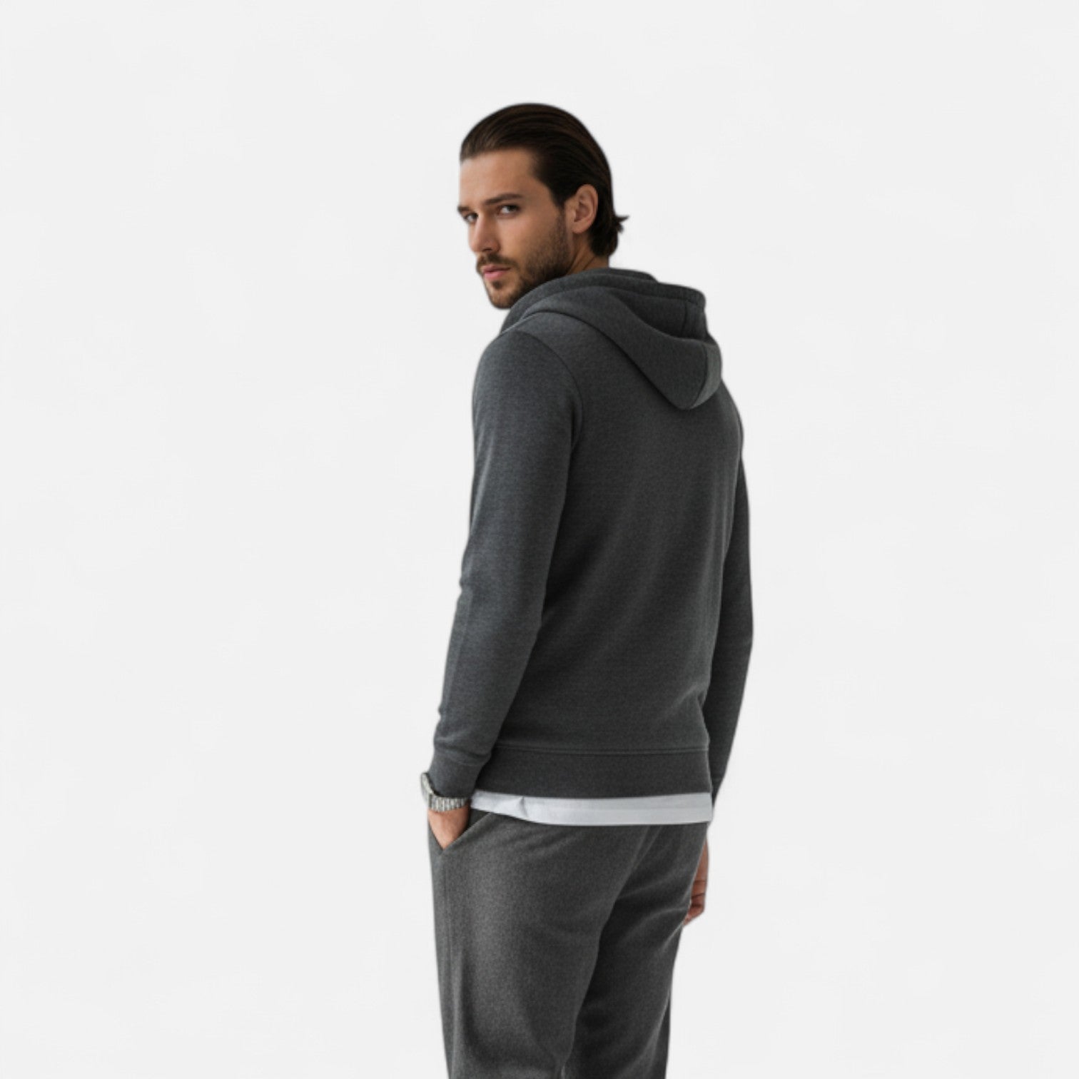 Dorevelle | Men’s Hooded Jacket – Slim Autumn Elegance