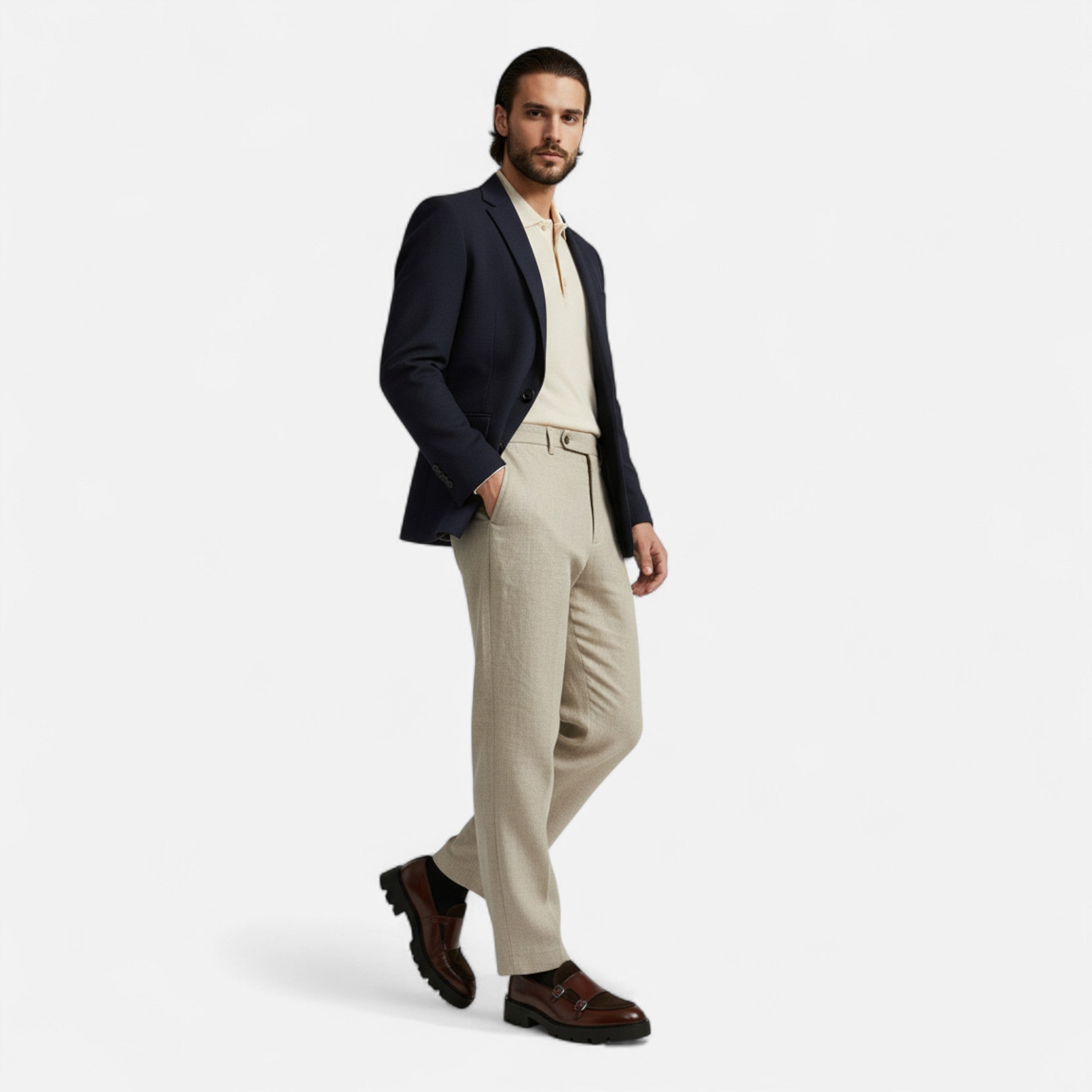 Dorevelle | Men’s Leather Loafers – British Thick-Soled Elegance