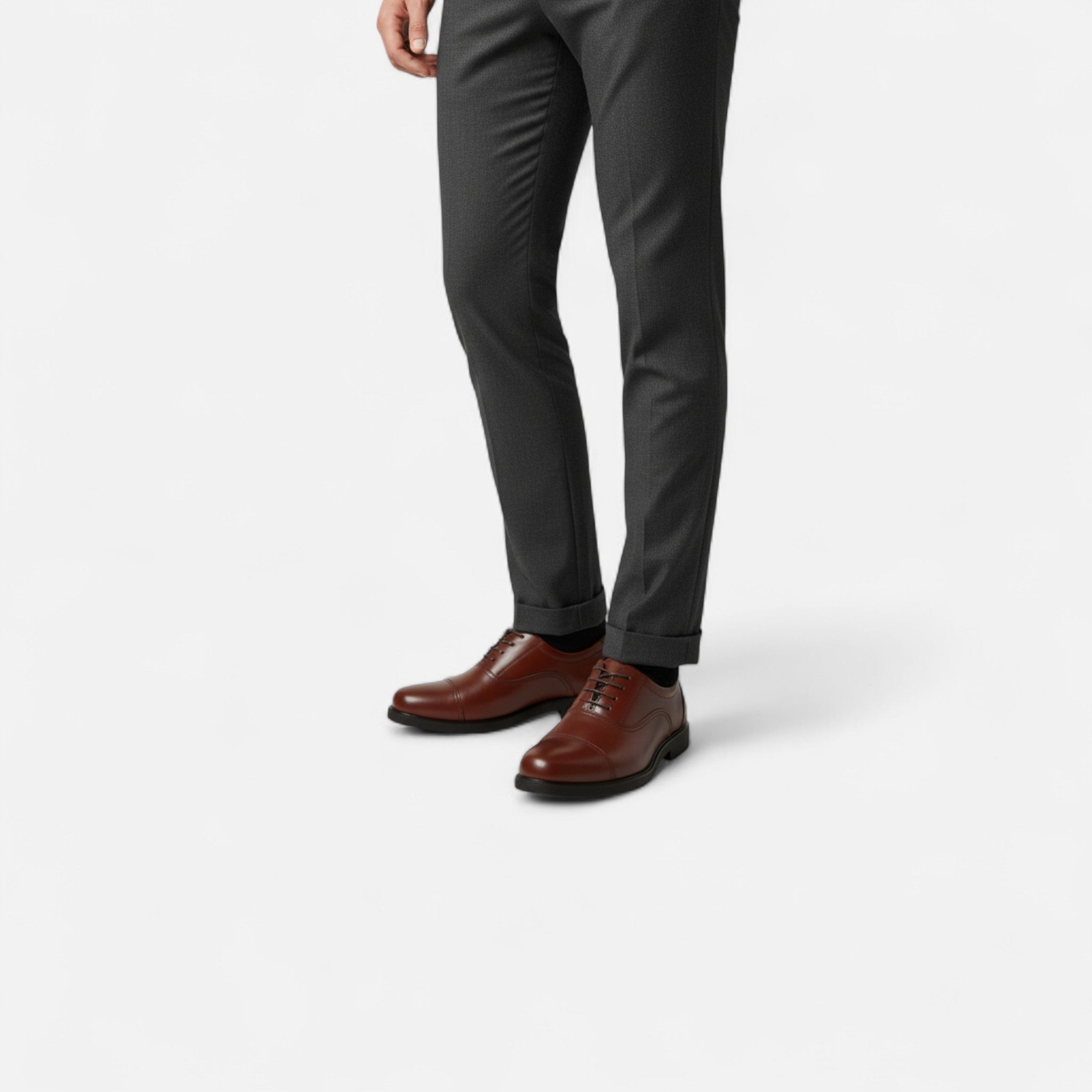 Dorevelle | Men's Sleek Faux Leather Lace-Up Shoes