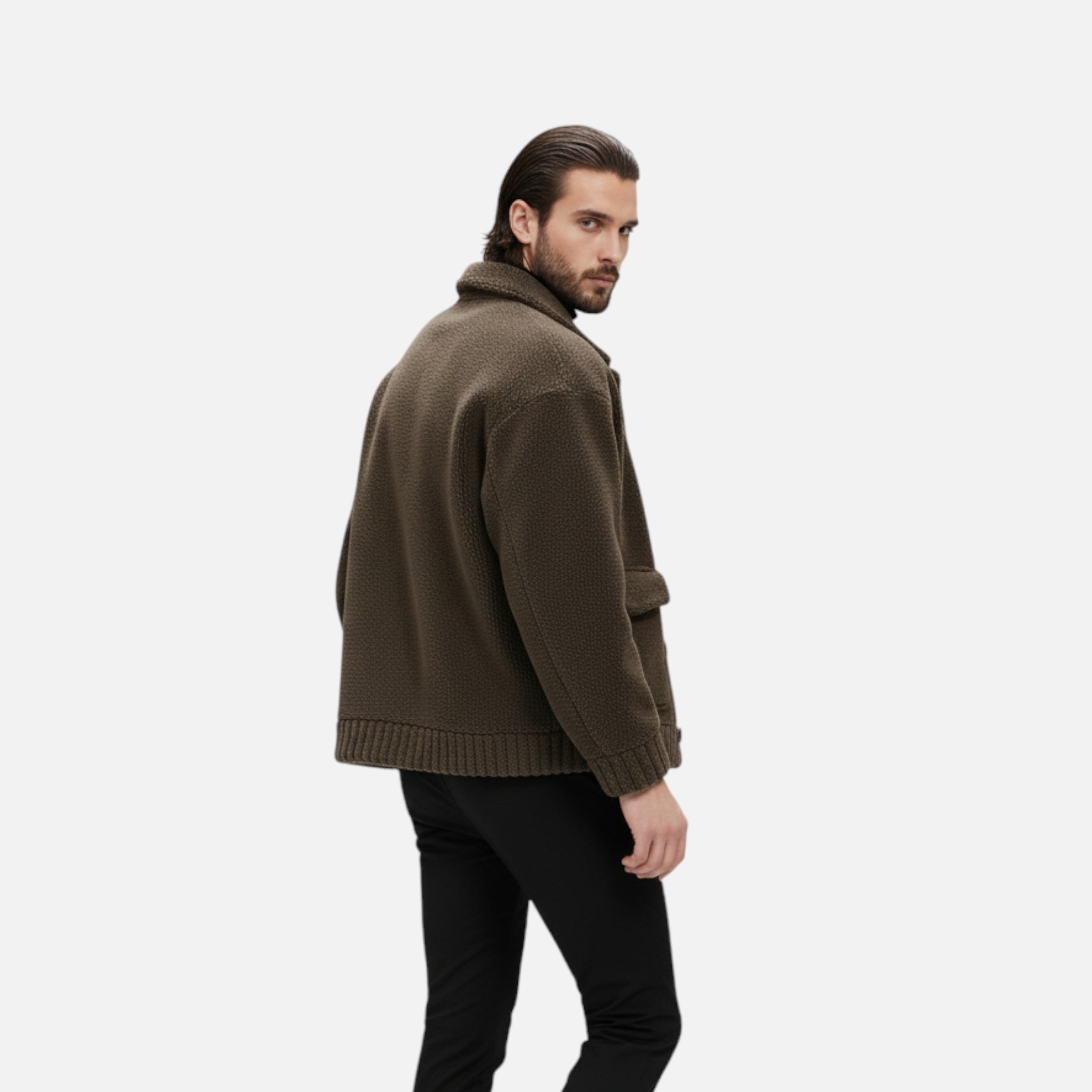 Dorevelle | Men’s Faux Fur Jacket – Lapel Autumn Winter Elegance
