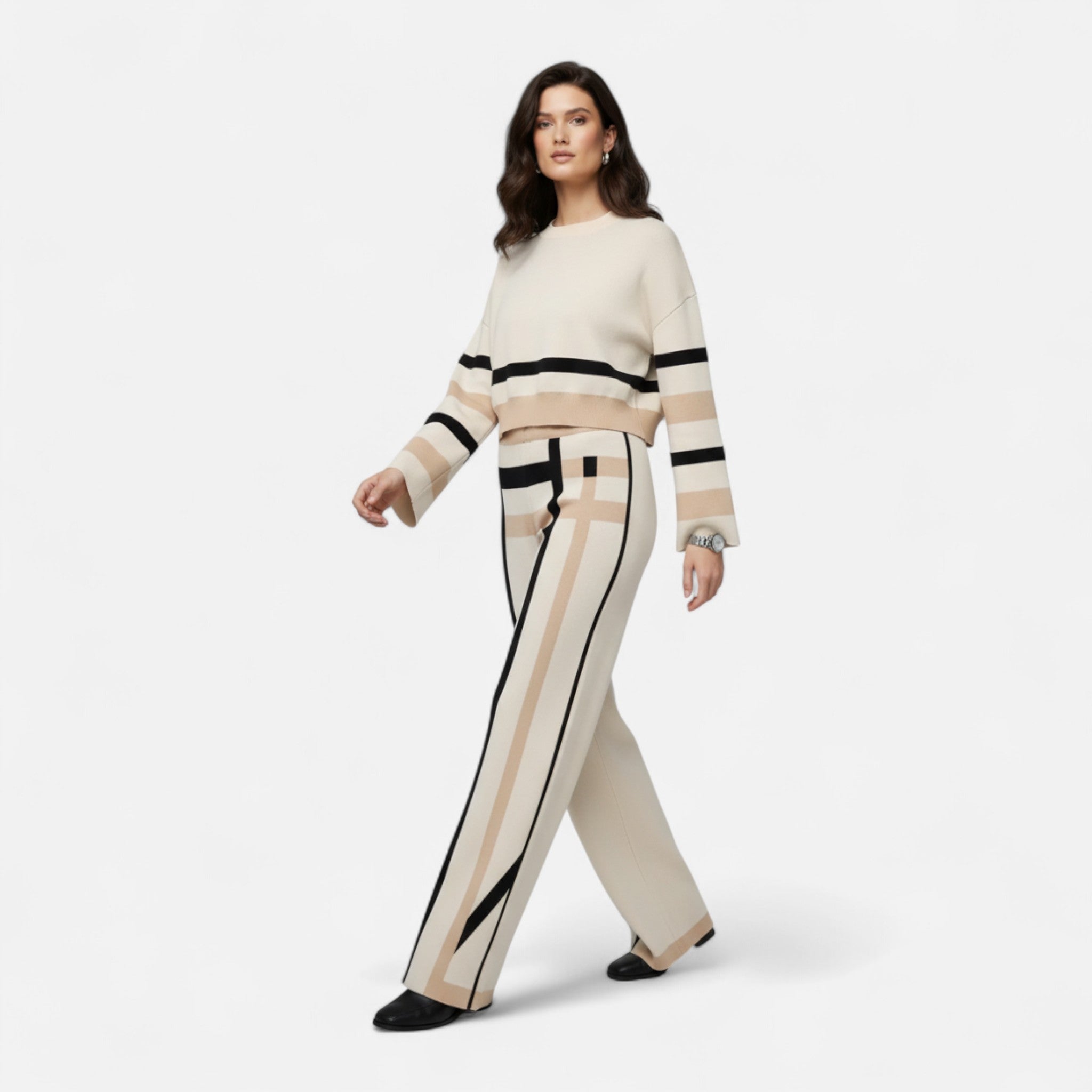 Dorevelle | Women’s Plaid Sweater Set – Heritage Lounge Elegance