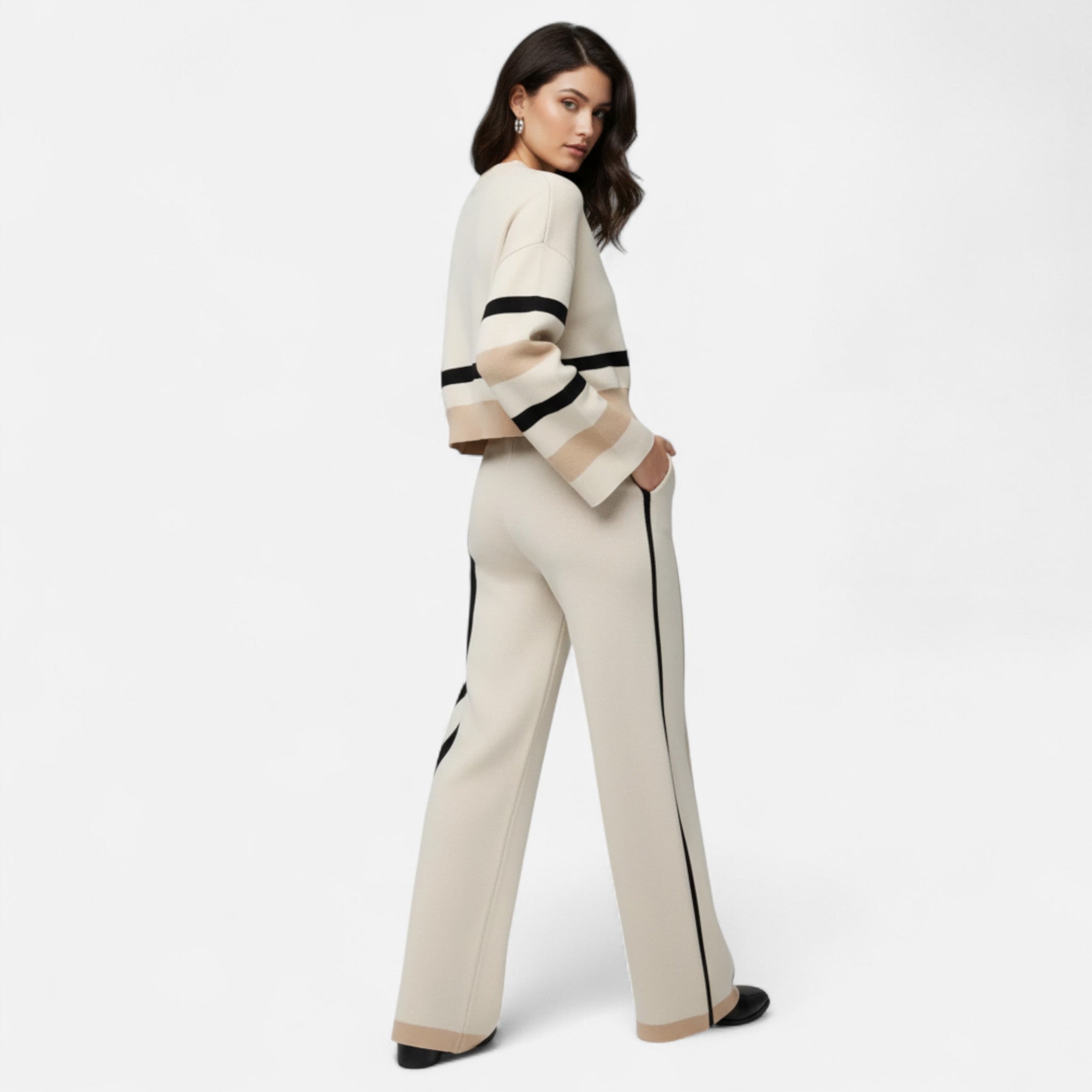 Dorevelle | Women’s Plaid Sweater Set – Heritage Lounge Elegance