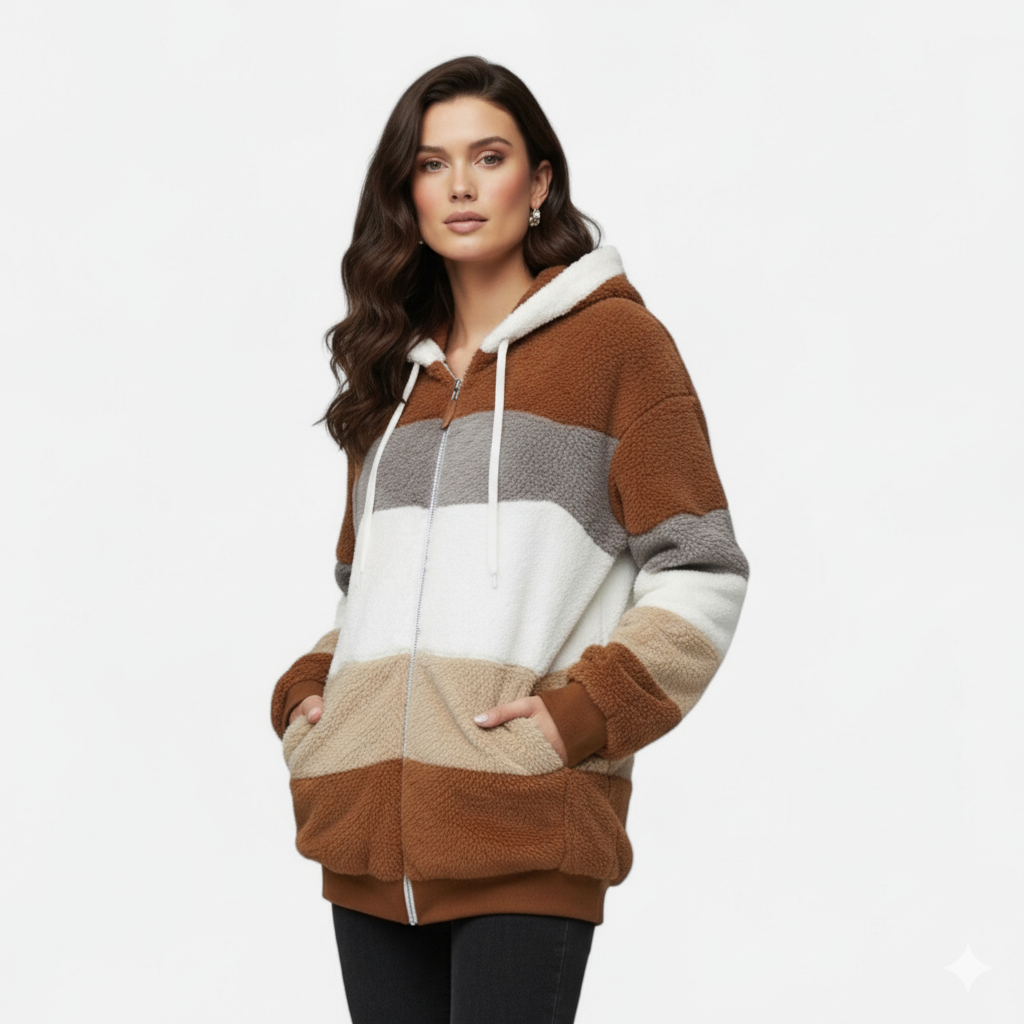 Dorevelle | Women’s Oversized Jacket – Hooded Autumn Winter Elegance