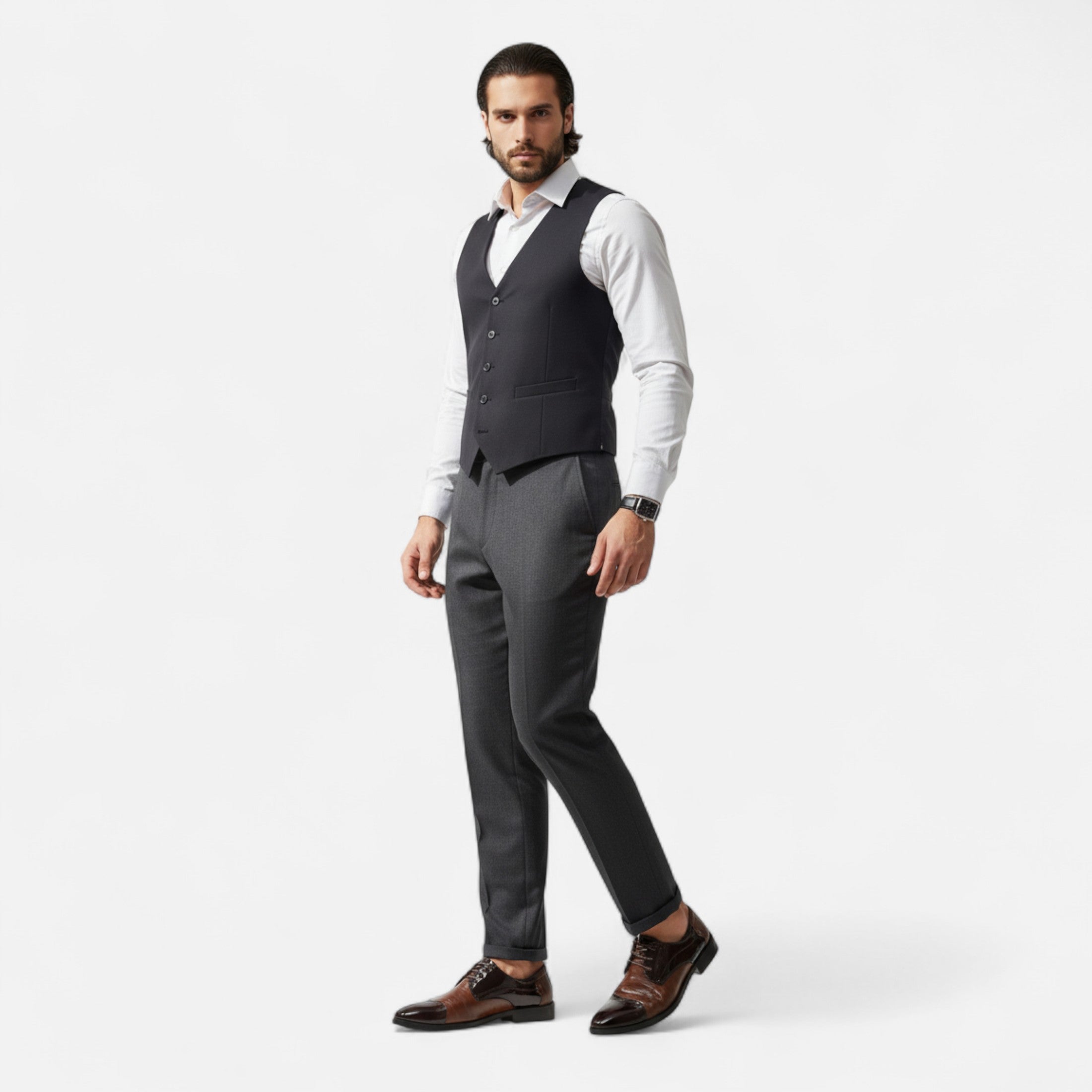 Dorevelle | Men’s Glossy Dress Shoes – Pointed Toe British Elegance