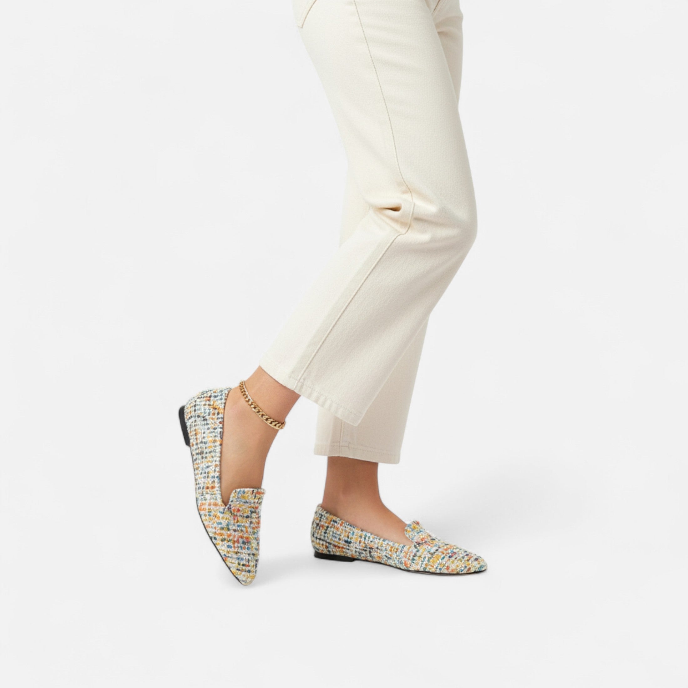 Dorevelle | Women’s Plaid Flats – Pointed Toe Autumn Elegance