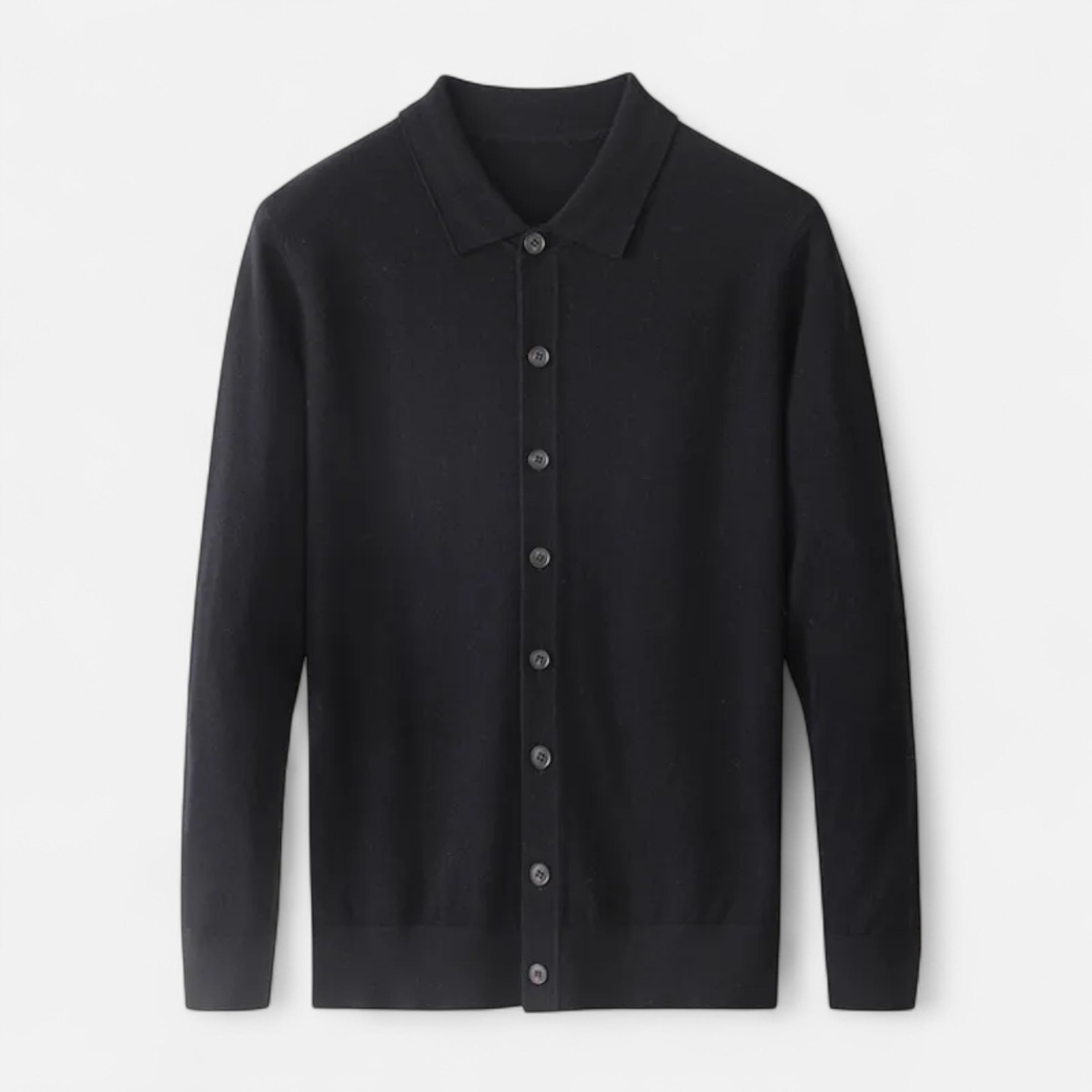 Dorevelle | Men’s Wool Sweater – Fine Yarn Button-Up Classic