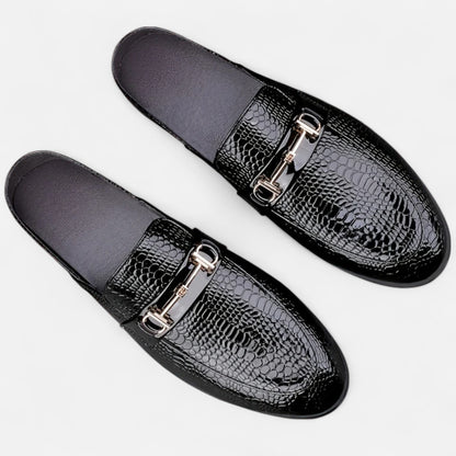 Dorevelle | Men’s Dress Loafers – Buckled Round Toe Classic