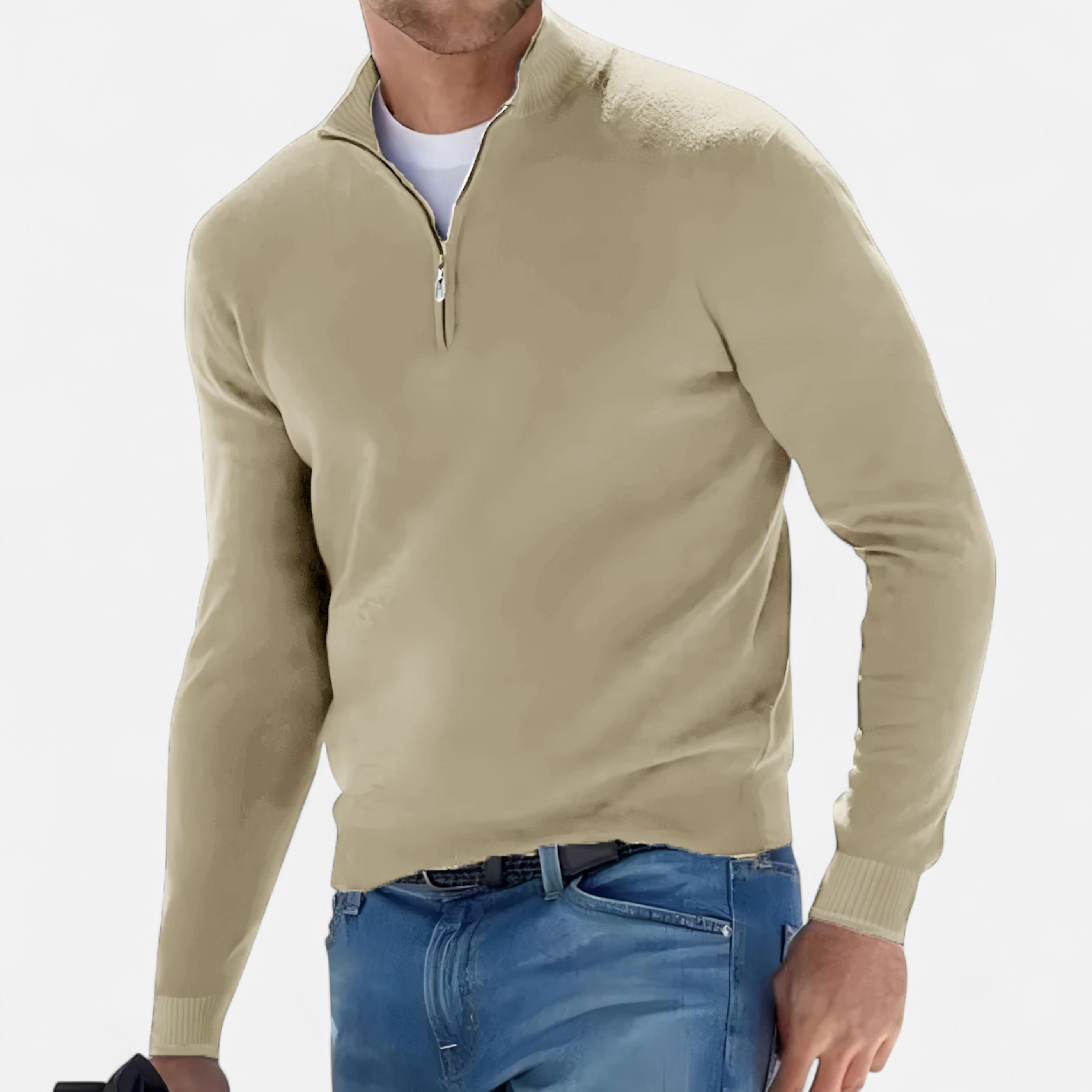 Dorevelle | Men’s Half-Zip Sweater – Heritage Knit Elegance