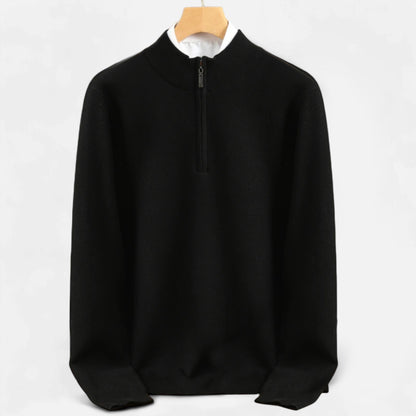 Dorevelle | Men’s Merino Wool Sweater – Half-Zip Heritage Style