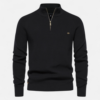 Dorevelle | Men’s Cotton Zip Sweater – Refined Knitwear for the Season