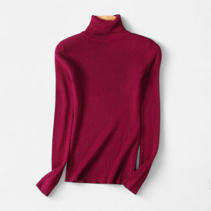 Dorevelle | Women’s Ribbed Turtleneck – Foldover Winter Elegance