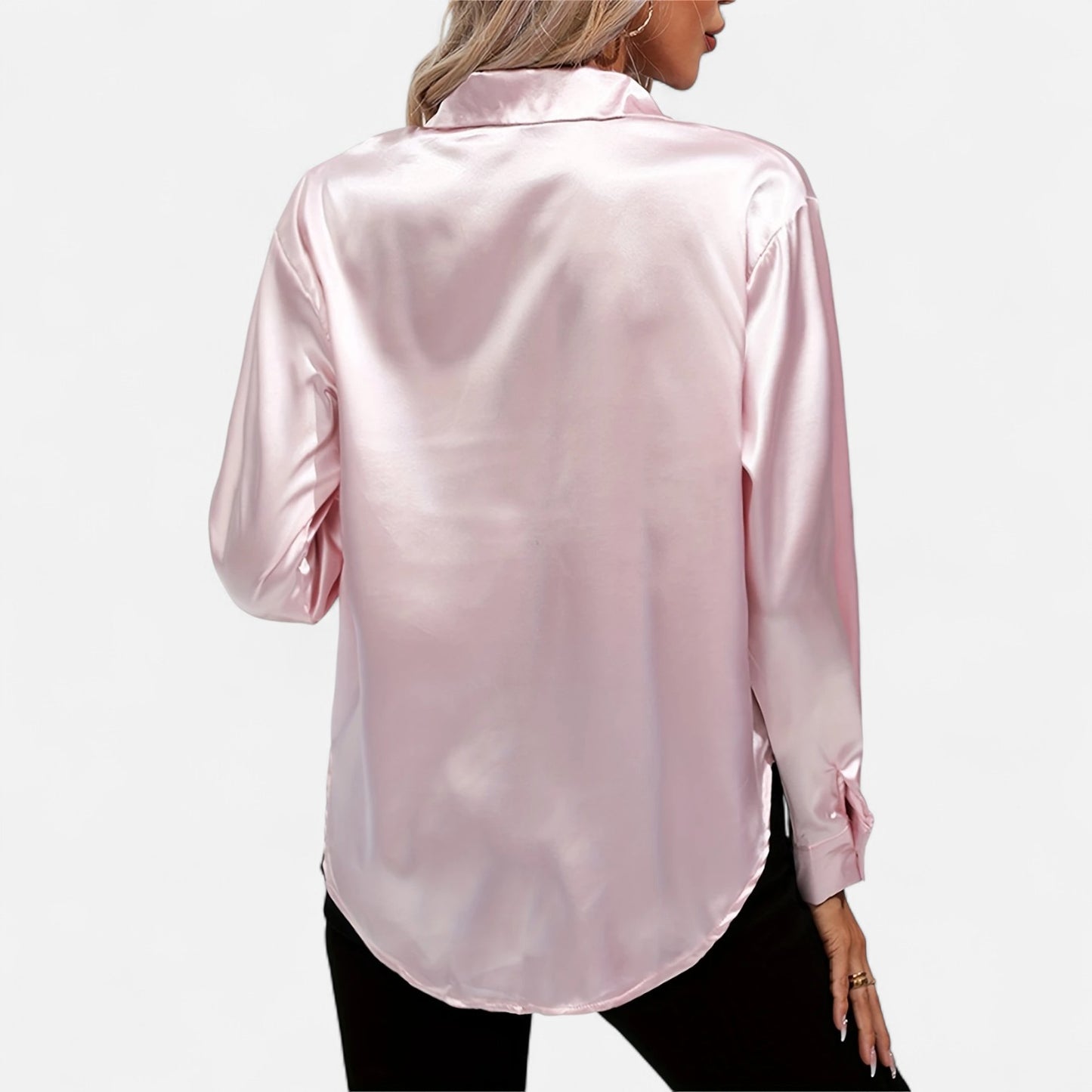 Dorevelle | Women’s Satin Shirt – Heritage Collar Style