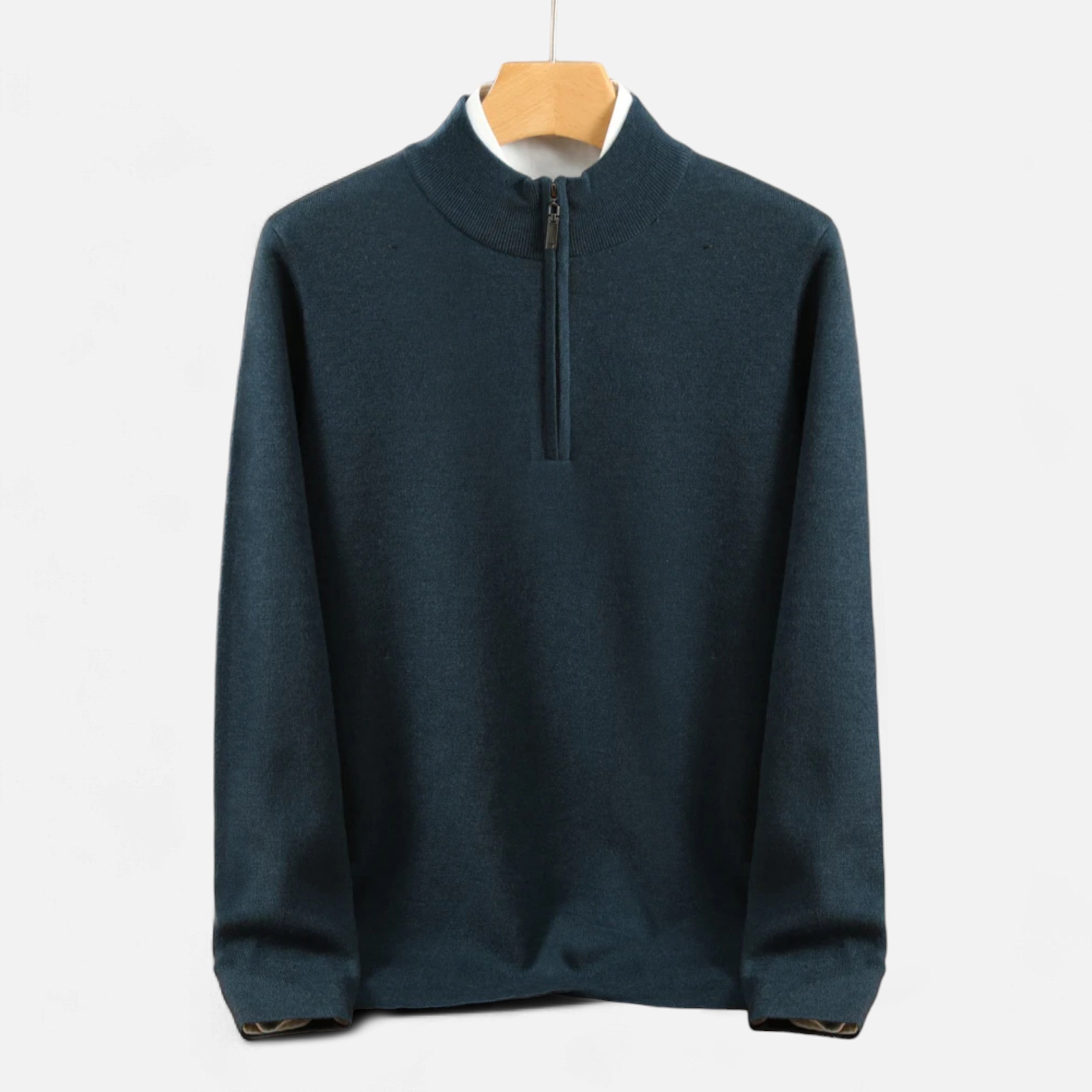 Dorevelle | Men’s Merino Wool Sweater – Half-Zip Heritage Style