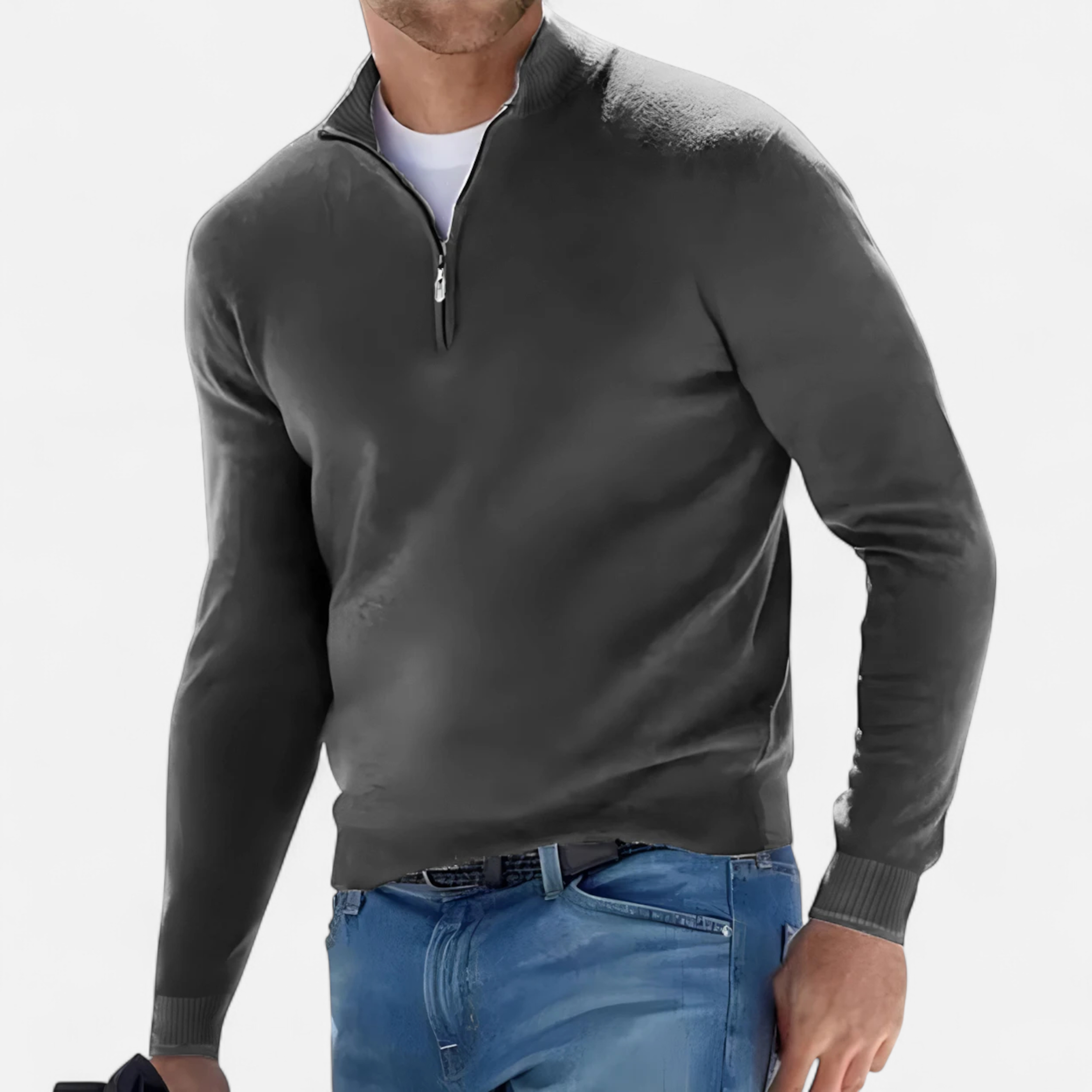 Dorevelle | Men’s Half-Zip Sweater – Heritage Knit Elegance