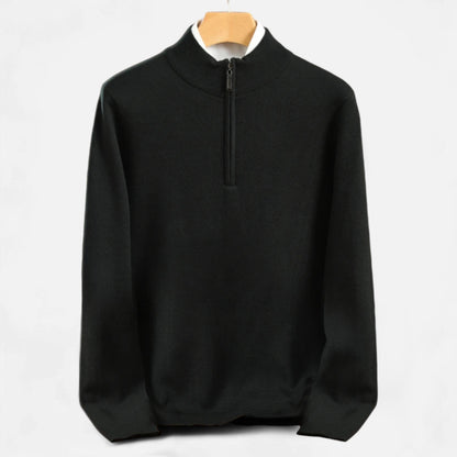 Dorevelle | Men’s Merino Wool Sweater – Half-Zip Heritage Style