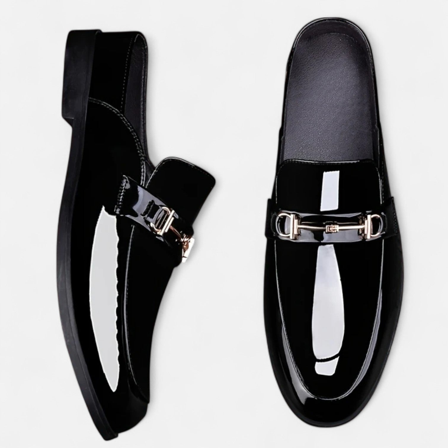Dorevelle | Men’s Dress Loafers – Buckled Round Toe Classic