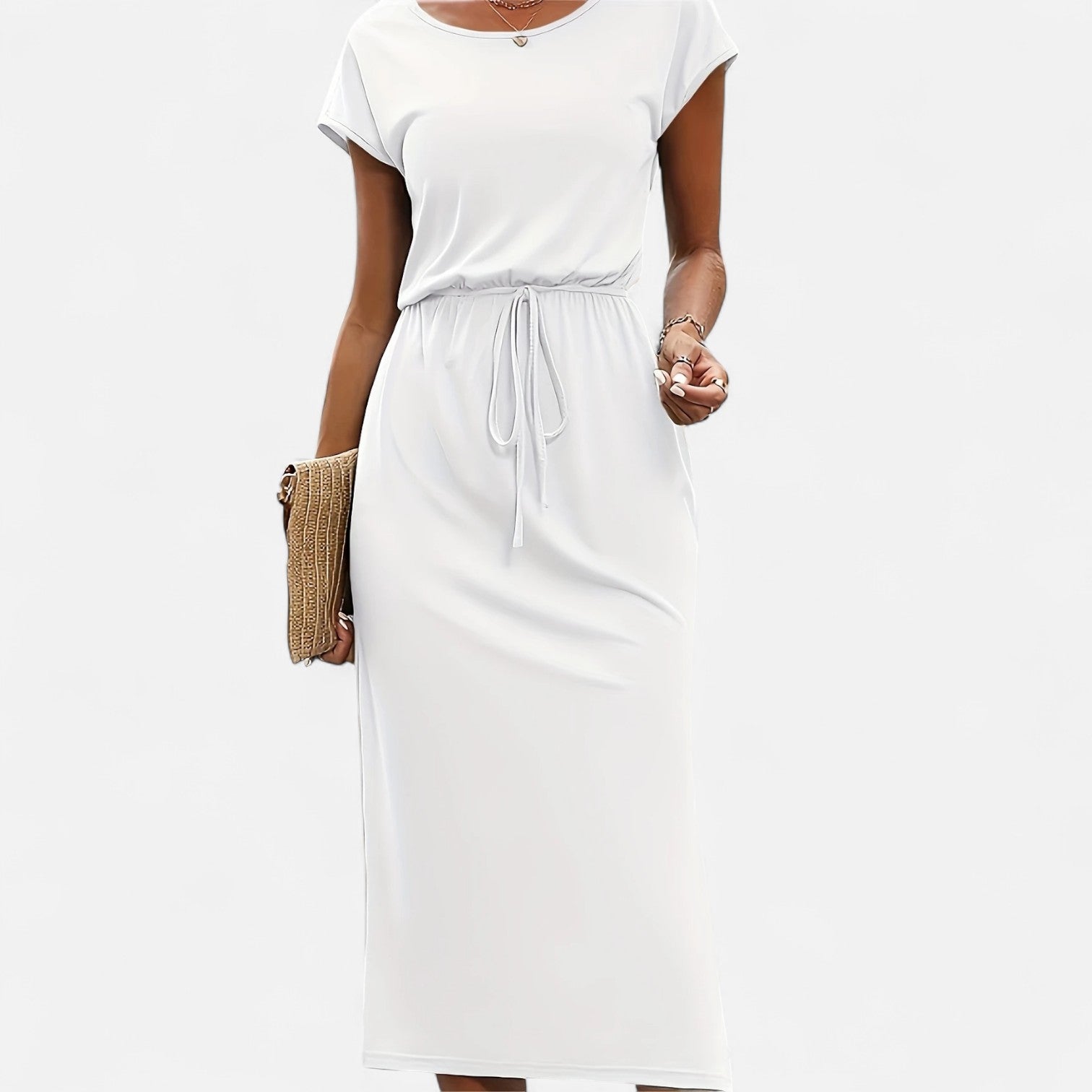 Dorevelle | Women’s White Dress – Heritage Knot Detail