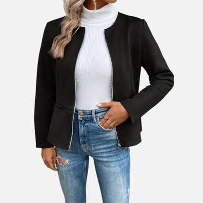 Dorevelle | Women’s Cropped Jacket – Slim Zip-Up Elegance