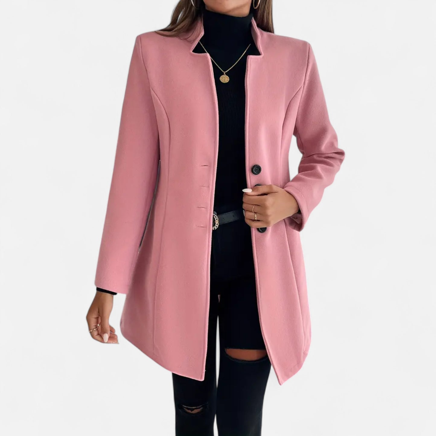 Dorevelle | Women’s Long Coat – Refined Raglan Sleeve Design