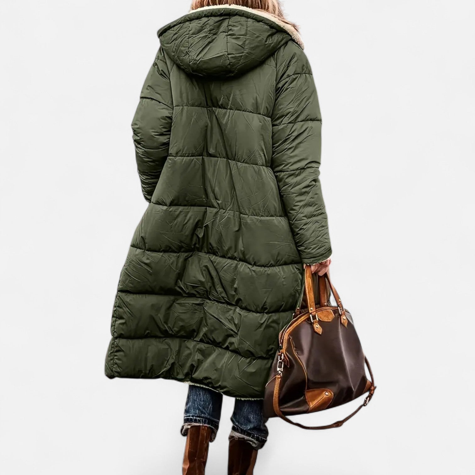 Dorevelle | Women’s Long Padded Coat – Fleece Winter Elegance