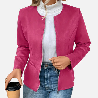 Dorevelle | Women’s Cropped Jacket – Slim Zip-Up Elegance