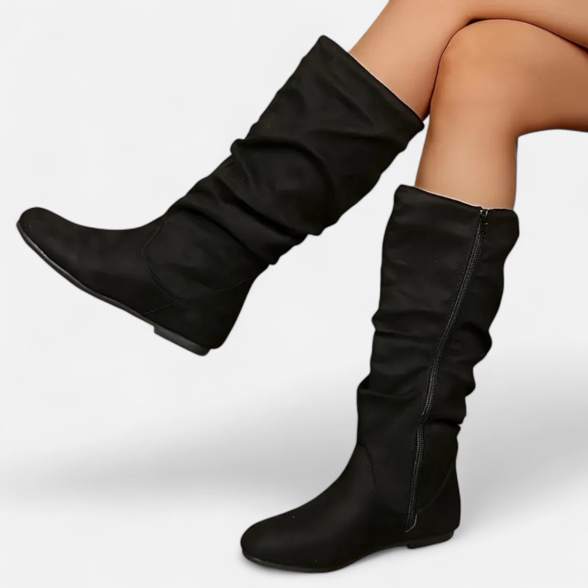 Dorevelle | Women’s Mid-Calf Pleated Ankle Boots