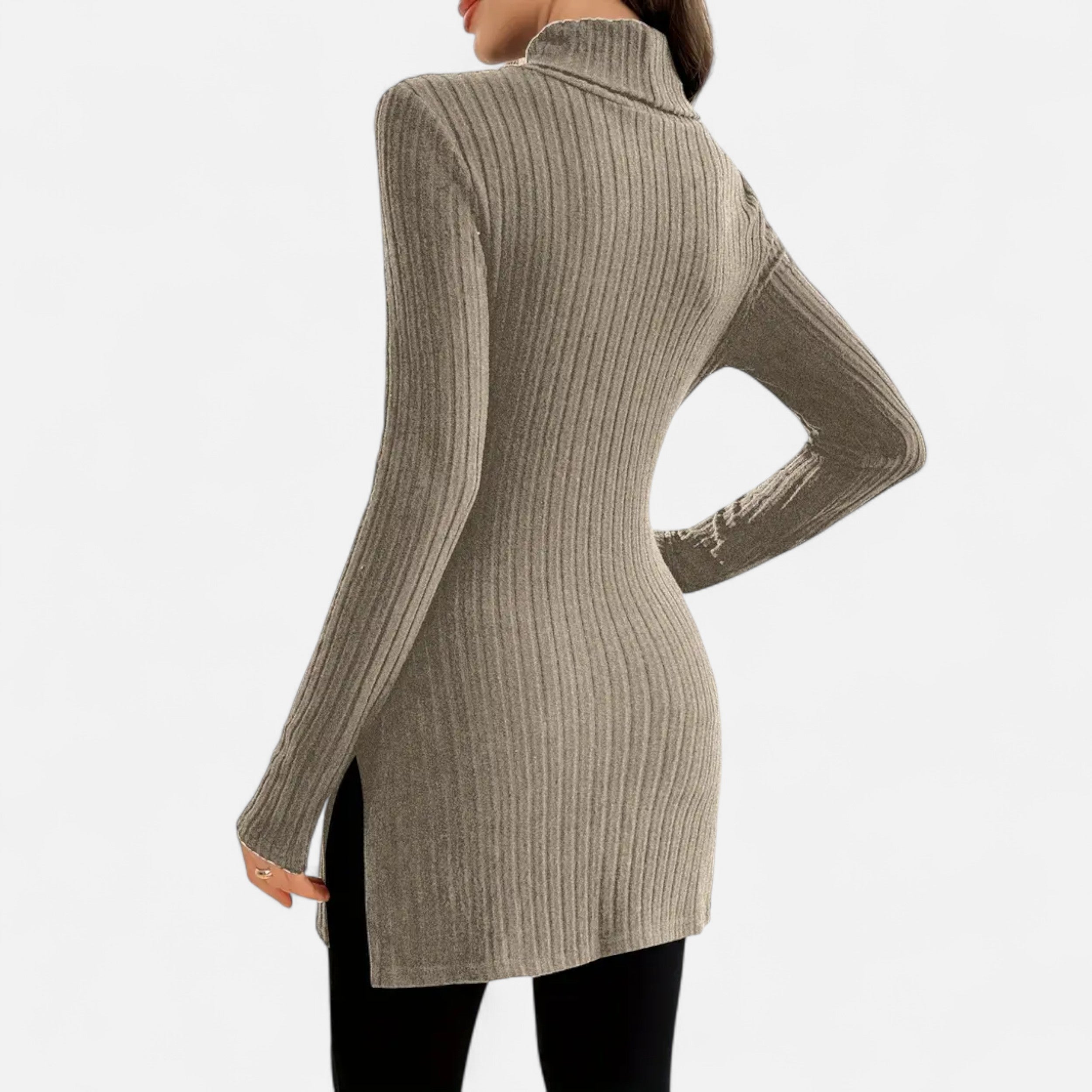 Dorevelle | Women’s Ribbed Sweater – Elegant High Neck Style